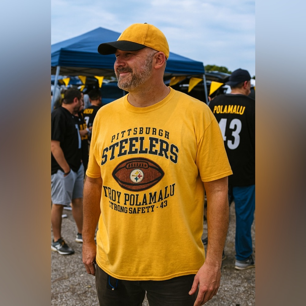 Pittsburgh Steelers NFL ‘Troy Polamalu’ T-Shirt Size XL